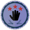 three star volunteer badge